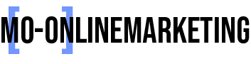 mo-onlinemarketing logo schwarz, blau.